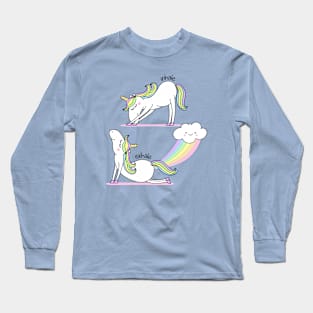 Cute Unicorn Yoga Long Sleeve T-Shirt